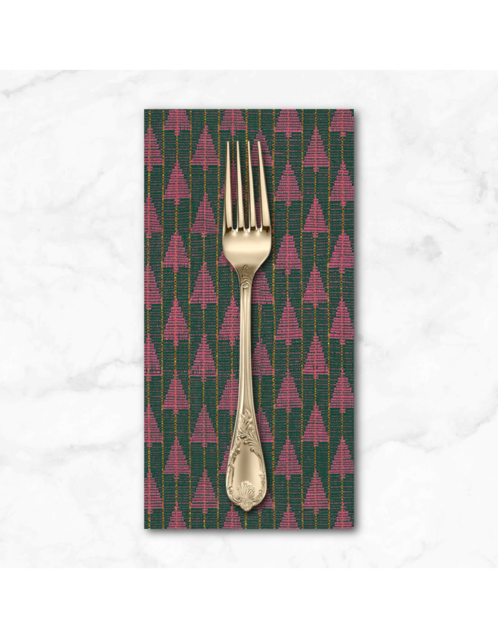 Christmas Collection Silver Lining, Tree Farm in Preppy, Dinner Napkin