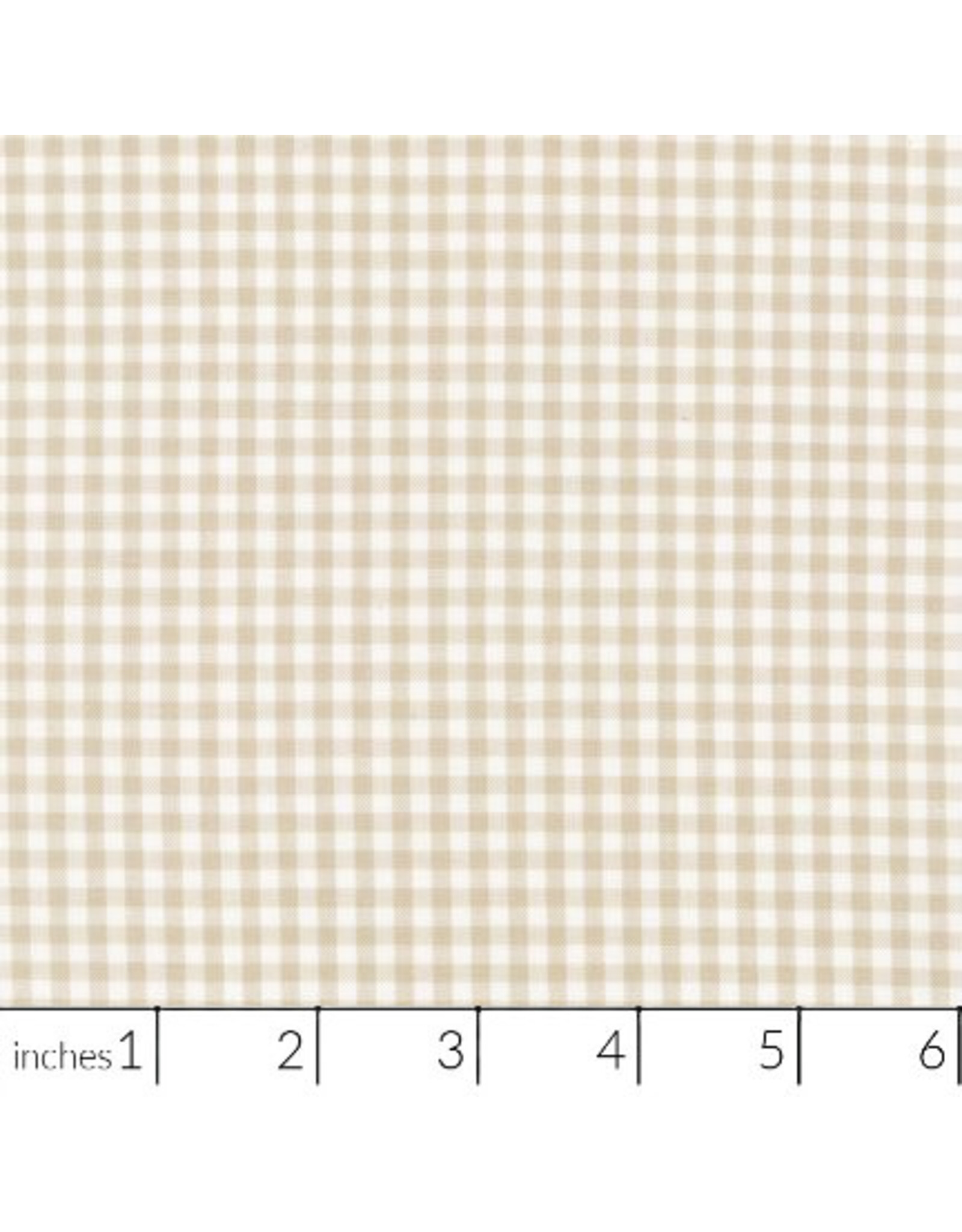 Robert Kaufman Carolina Gingham, 1/8” in Sand, Lightweight Yarn Dyed Woven, Fabric Half-Yards