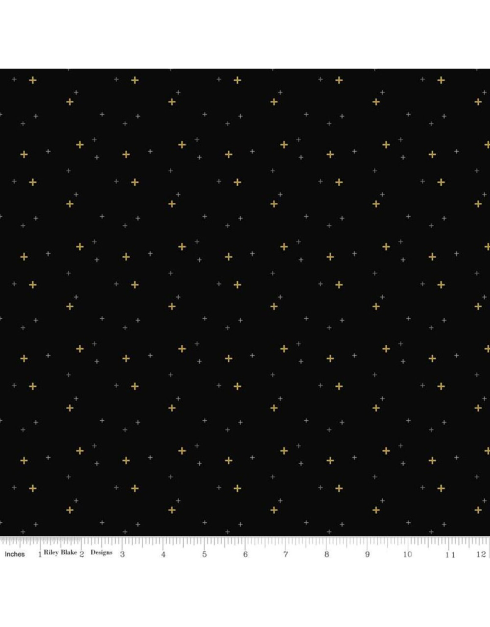 Riley Blake Fabrics Sparkler in Black,  Fabric Half-Yards