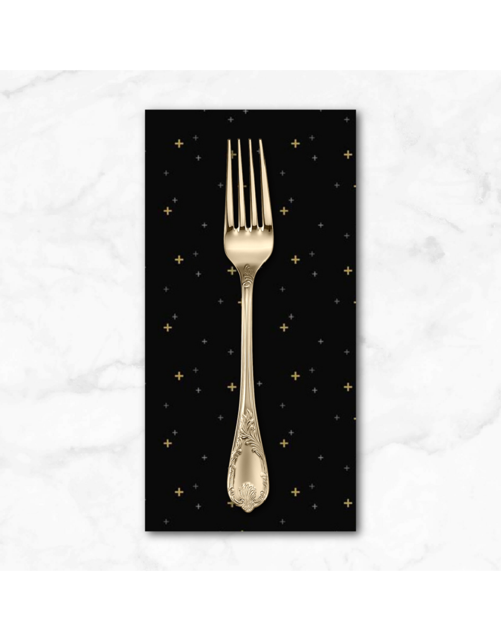 PD's Riley Blake Collection Sparkler in Black, Dinner Napkin