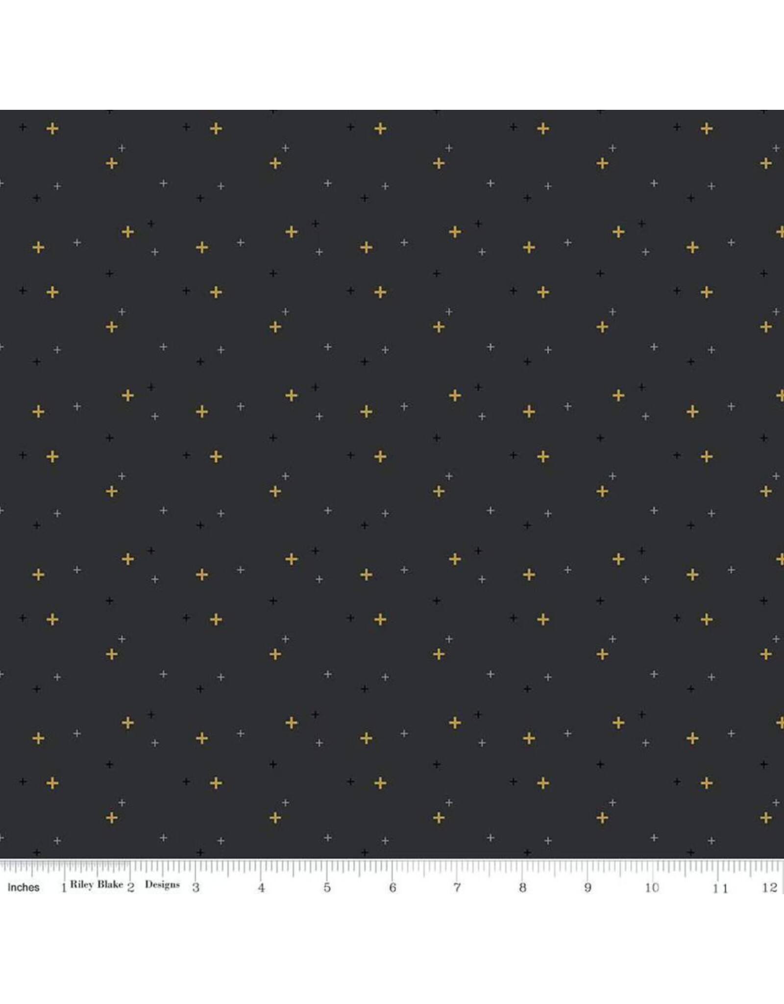 Riley Blake Fabrics Sparkler in Charcoal,  Fabric Half-Yards