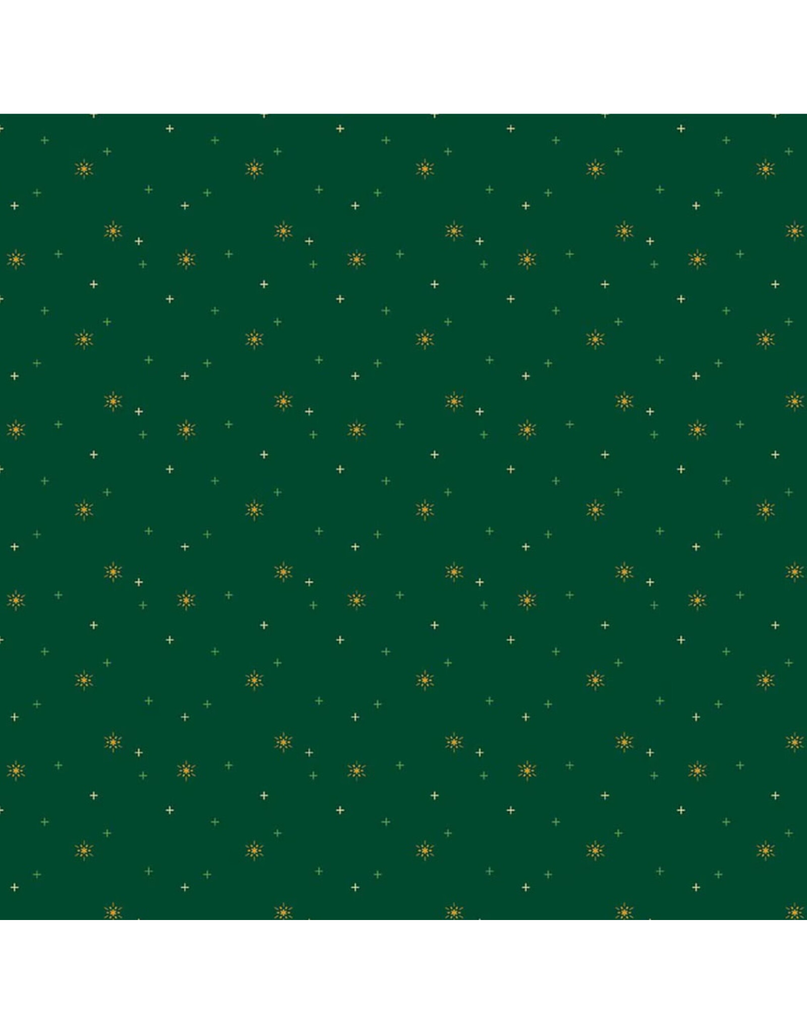 Riley Blake Fabrics Sparkler Snowflake in Christmas Green,  Fabric Half-Yards