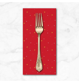 Christmas Collection Sparkler Star in Schoolhouse Red, Dinner Napkin