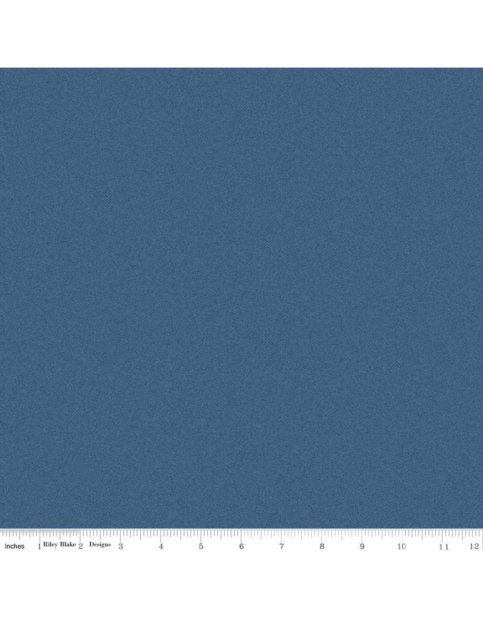 Riley Blake Fabrics Americana, Lightweight Twill in Denim Blue, Fabric Half-Yards