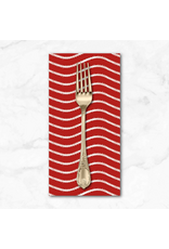 Christmas Collection Gingerbread, Icing Stripe in Red, Dinner Napkin