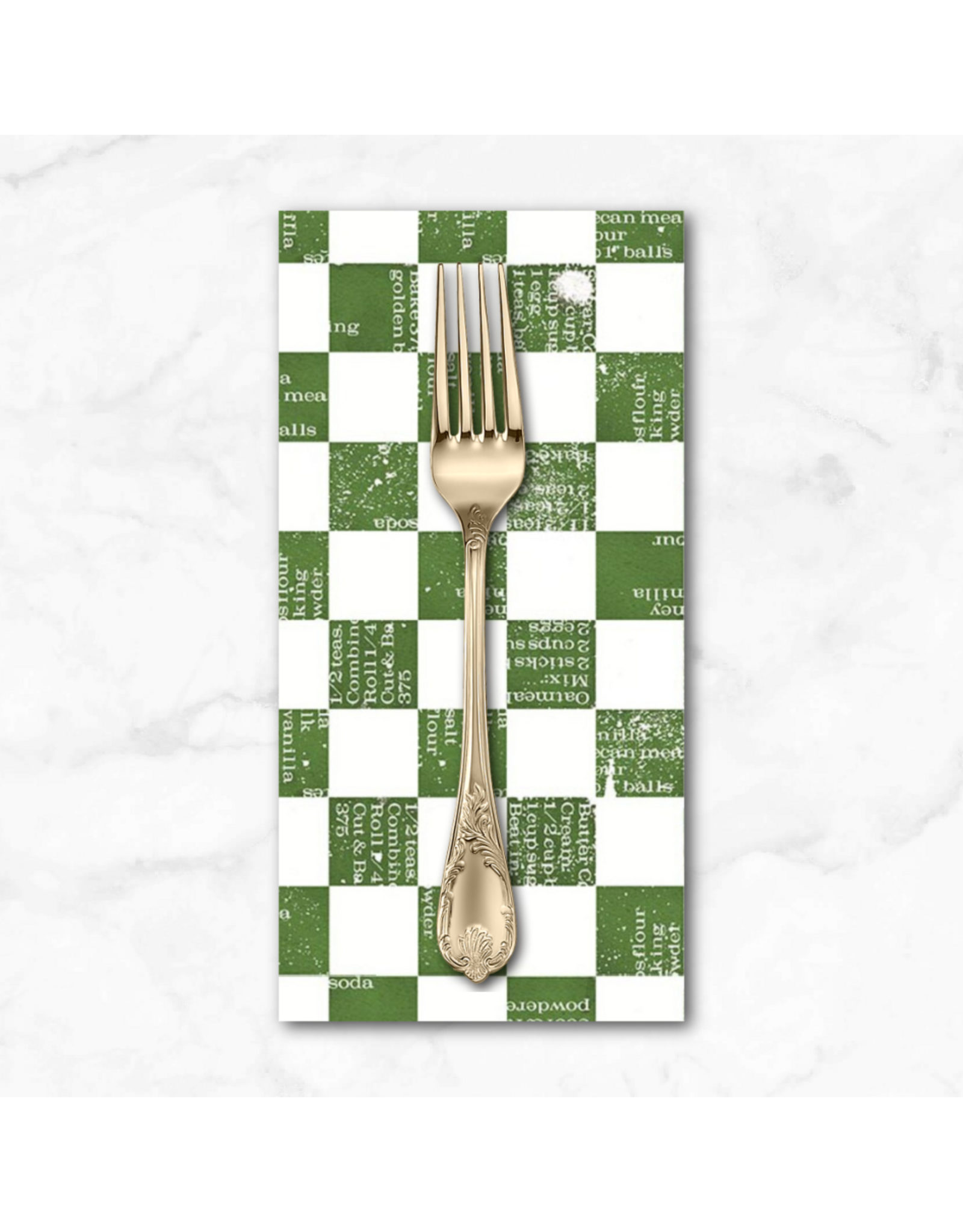 Christmas Collection Gingerbread, Ingredients Check in Green, Dinner Napkin