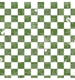 J. Wecker Frisch Gingerbread, Ingredients Check in Green, Fabric Half-Yards