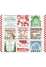 J. Wecker Frisch Gingerbread, Flour Sack Large Patch Panel, 36" x 44" Fabric Panel