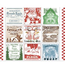 J. Wecker Frisch Gingerbread, Flour Sack Large Patch Panel, 36" x 44" Fabric Panel