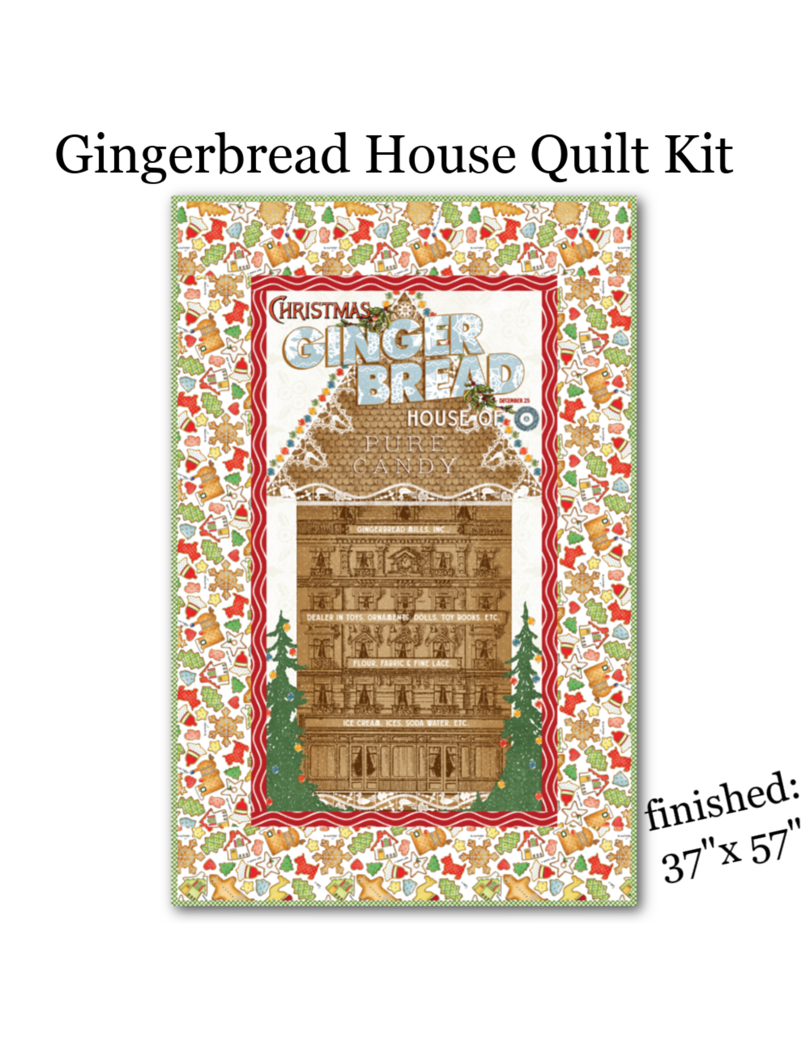 Riley Blake Fabrics Gingerbread, Quilt Kit, 37" x 57"