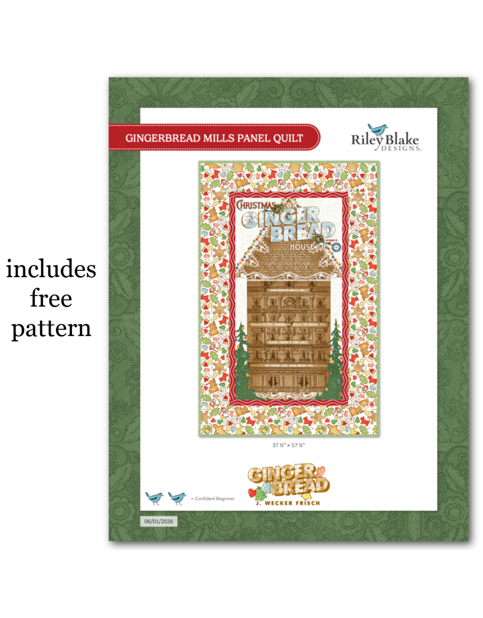 Riley Blake Fabrics Gingerbread, Quilt Kit, 37" x 57"