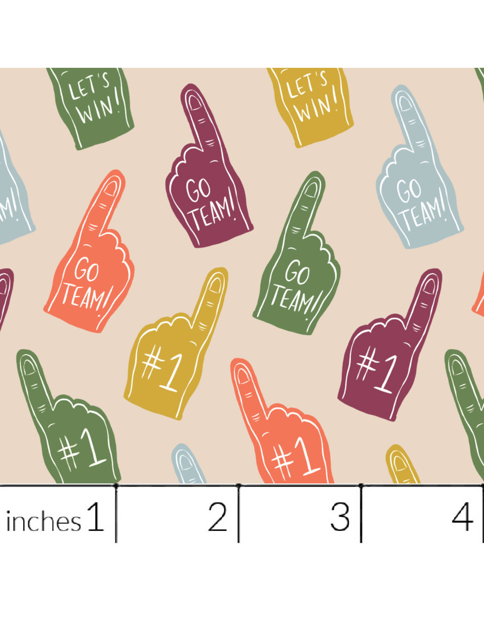 PD's Cloud9 Collection Touchdowns & Tailwags, Foam Fanatics in Oat, Dinner Napkin