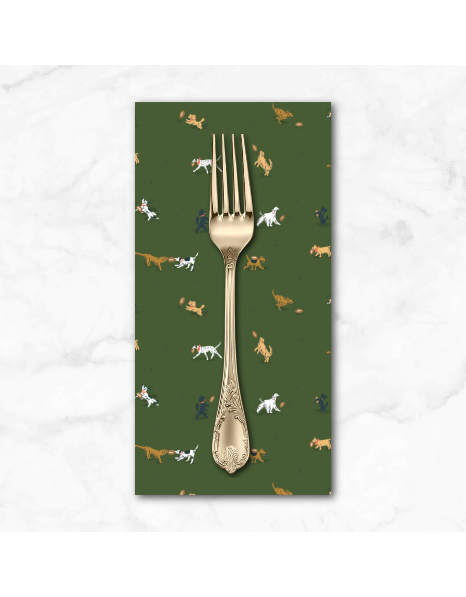 PD's Cloud9 Collection Touchdowns & Tailwags, Playing Field in Green, Dinner Napkin