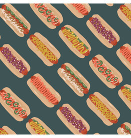 Cloud9 Fabrics Touchdowns & Tailwags, Tailgate Treats in Teal, Fabric Half-Yards
