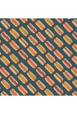 Cloud9 Fabrics Touchdowns & Tailwags, Tailgate Treats in Teal, Fabric Half-Yards