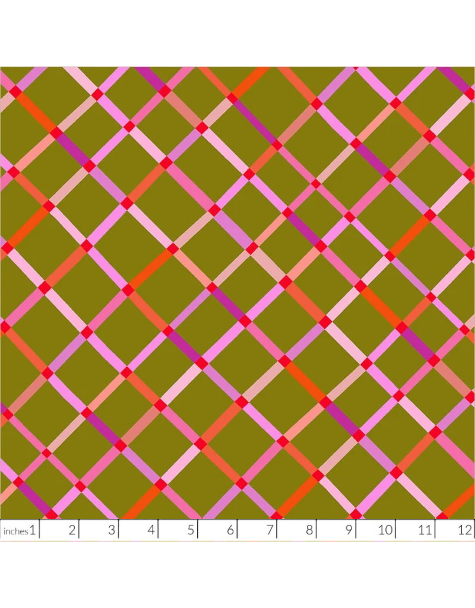 Annabel Wrigley Happy Place, Crossing in Martini, Fabric Half-Yards
