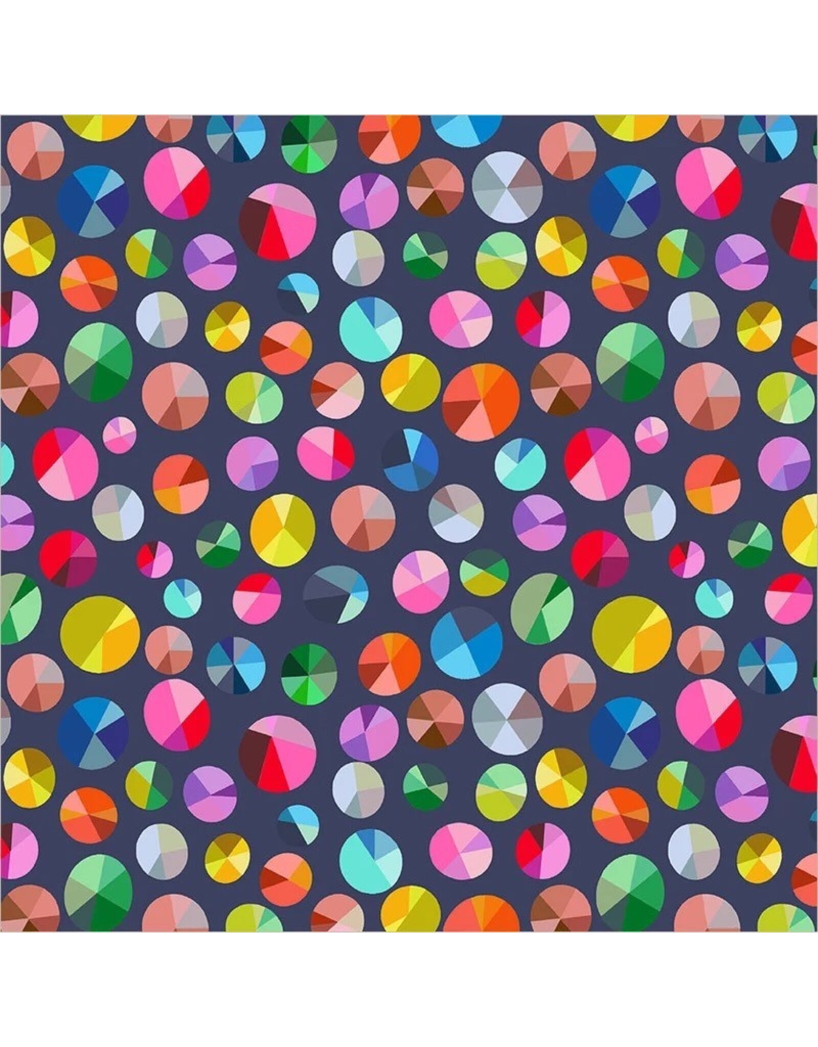 Annabel Wrigley Happy Place, Freewheel in Night Sky, Fabric Half-Yards