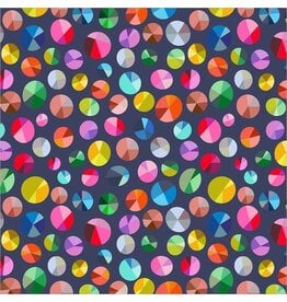 Annabel Wrigley Happy Place, Freewheel in Night Sky, Fabric Half-Yards