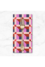 PD's Annabel Wrigley Collection Happy Place, Window in Blush, Dinner Napkin
