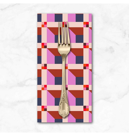 PD's Annabel Wrigley Collection Happy Place, Window in Blush, Dinner Napkin