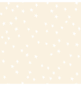 Alexia Abegg Starry New in White on Natural, Fabric Half-Yards