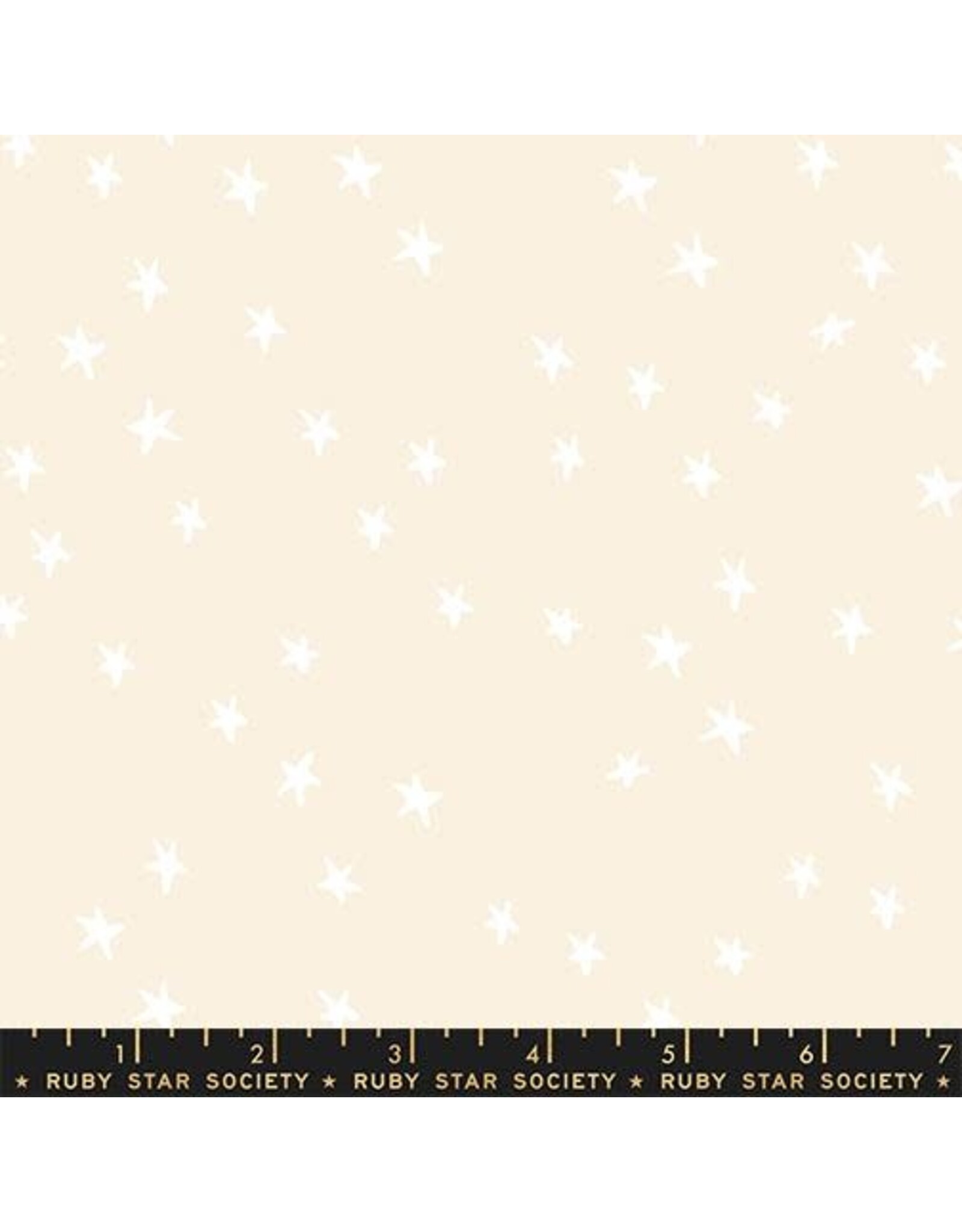 Alexia Abegg Starry New in White on Natural, Fabric Half-Yards