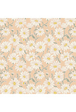 Nathalie Lété Last Fall in Japan, Daisy in Coral, Fabric Half-Yards