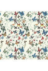 Nathalie Lété Last Fall in Japan, Butterfly Flight in Cream, Fabric Half-Yards