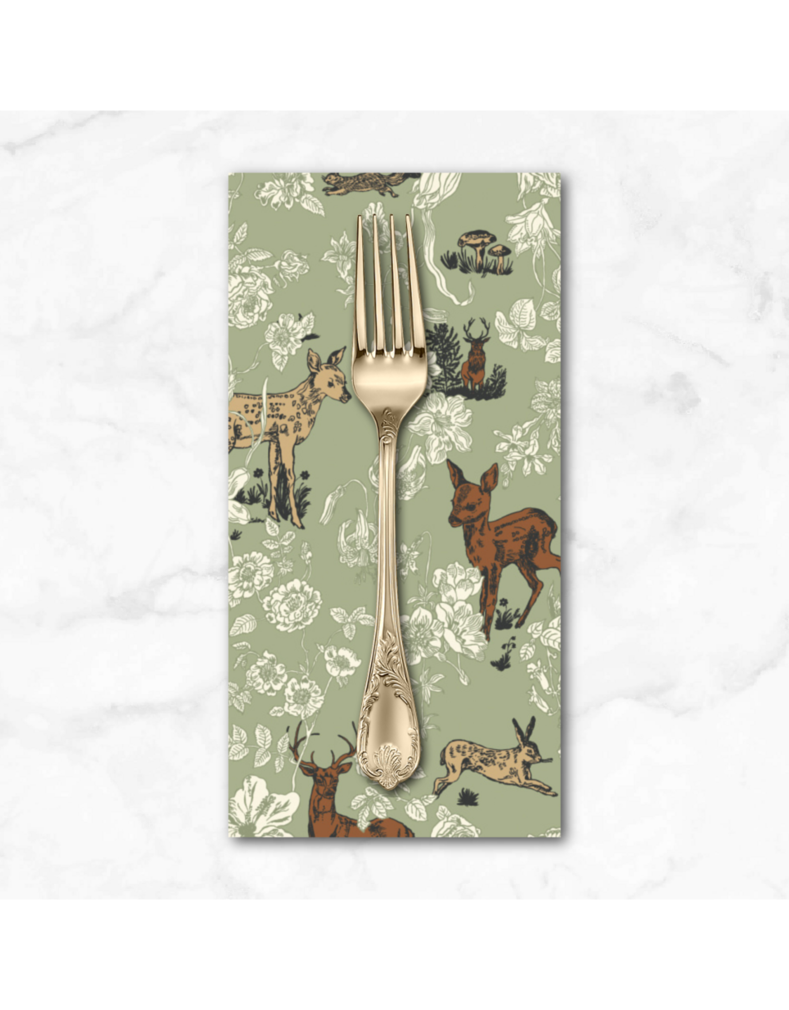 PD's Nathalie Lété Collection Last Fall in Japan, Bambi and Flowers in Mint, Dinner Napkin
