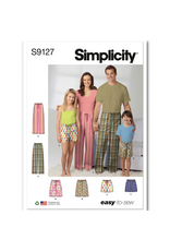 Simplicity Simplicity Pants and Shorts for Kids and Adults, Easy to Sew,  Pattern S9127