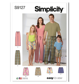 Simplicity Simplicity Pants and Shorts for Kids and Adults, Easy to Sew,  Pattern S9127
