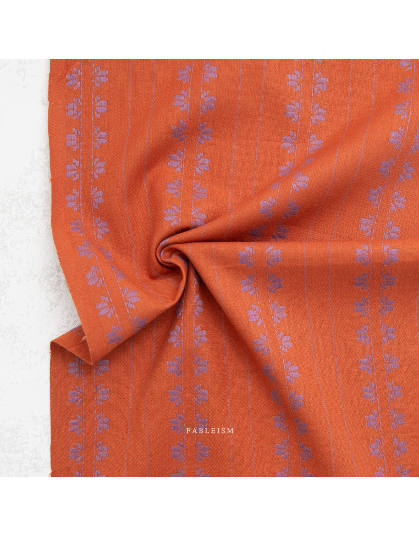Fableism Fine & Dandy, Deco Stripe in Spice, Fabric Half-Yards