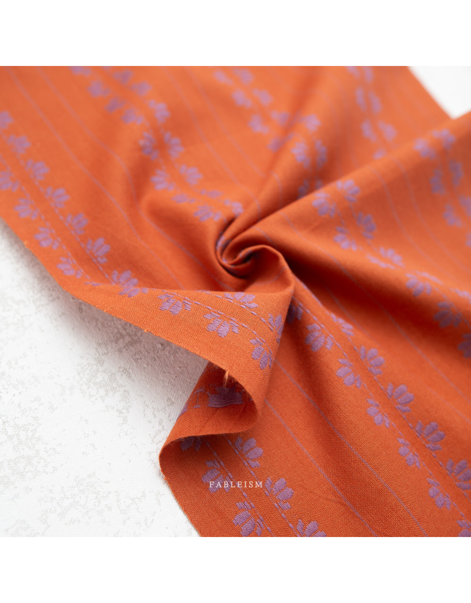 Fableism Fine & Dandy, Deco Stripe in Spice, Fabric Half-Yards