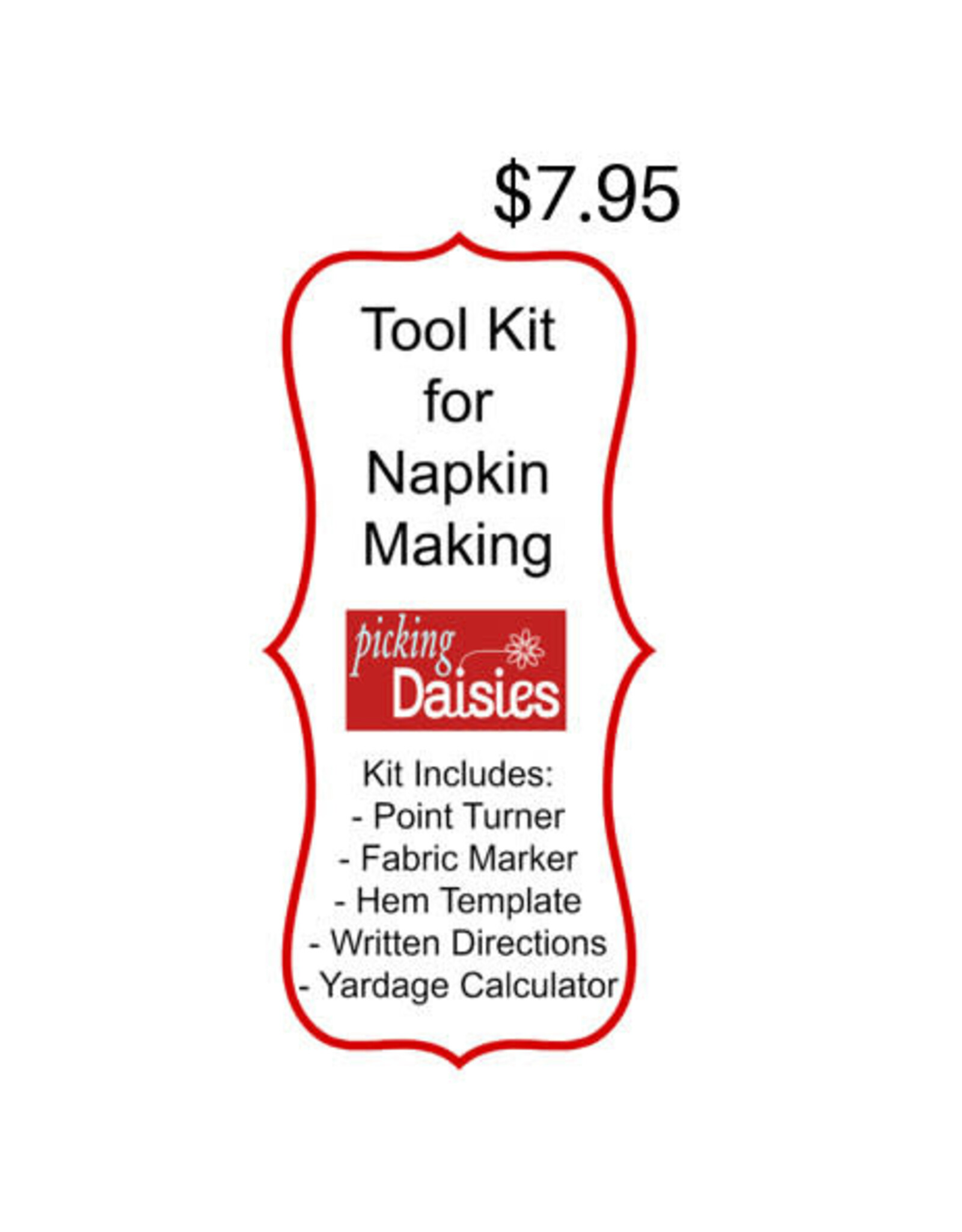 Picking Daisies Class Kit - SLO Life Studio Napkin Making Kit: Fabric, thread and sewing tools