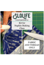 Picking Daisies Class Kit - SLO Life Studio Napkin Making Kit: Fabric & thread only