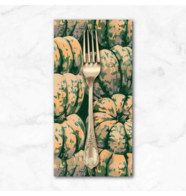 PD's Martha Negley Collection Golden Harvest, Squashed in Green, Dinner Napkin