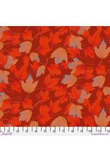 Martha Negley Golden Harvest, Small Maple in Red, Fabric Half-Yards