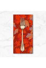 PD's Martha Negley Collection Golden Harvest, Small Maple in Red, Dinner Napkin