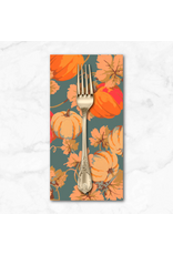 PD's Martha Negley Collection Golden Harvest, Pumpkins in Gold, Dinner Napkin