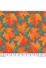 PD's Martha Negley Collection Golden Harvest, Maple in Sage, Dinner Napkin