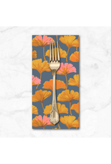 PD's Martha Negley Collection Golden Harvest, Ginkgo in Slate, Dinner Napkin
