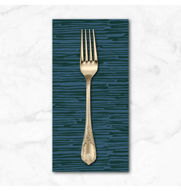 PD's Martha Negley Collection Golden Harvest, Falling Stems in Teal, Dinner Napkin