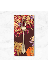 PD's Martha Negley Collection Golden Harvest, Fall Floral in Brown, Dinner Napkin