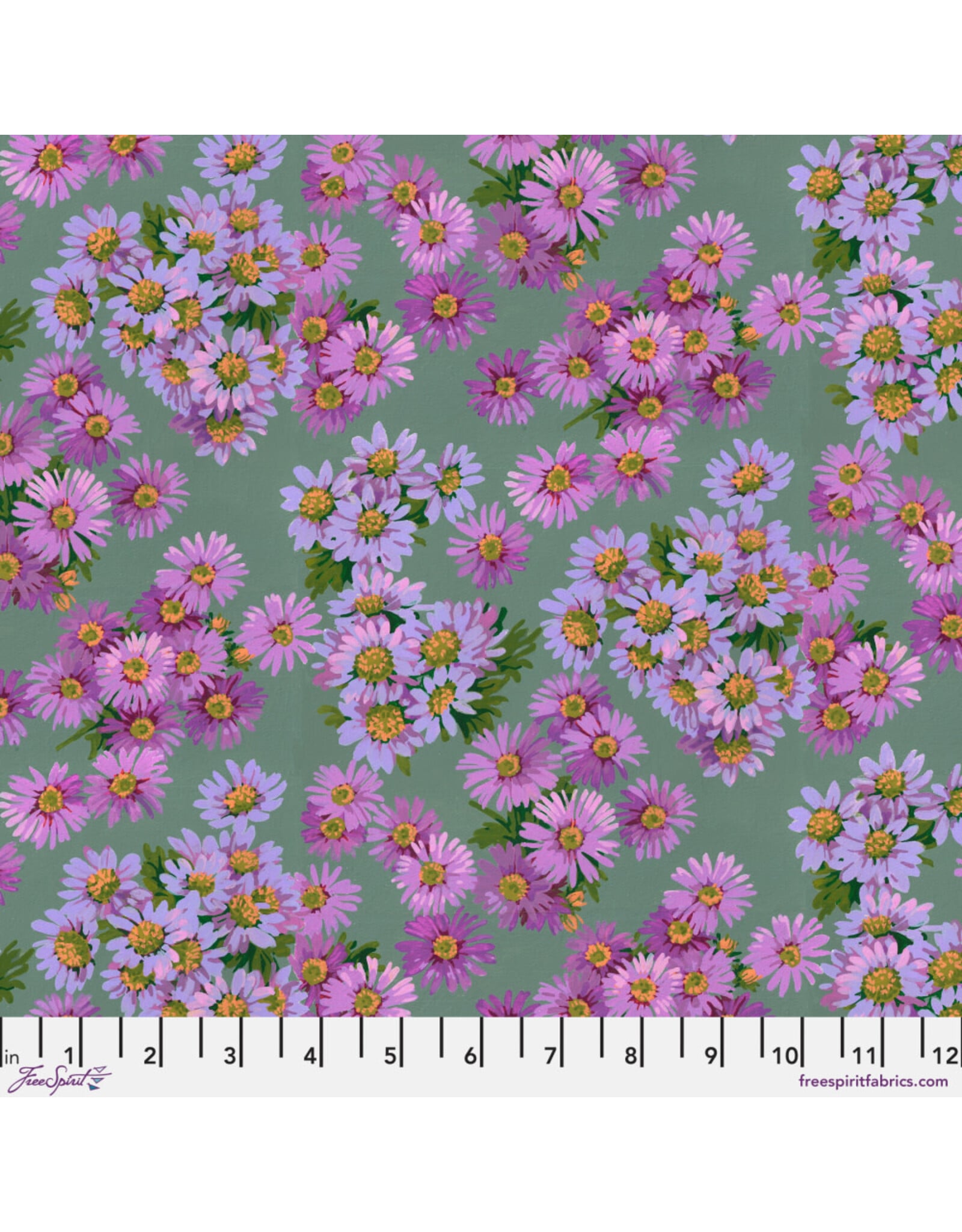 PD's Martha Negley Collection Golden Harvest, Asters in Purple, Dinner Napkin