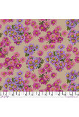 Martha Negley Golden Harvest, Asters in Fuchsia, Fabric Half-Yards