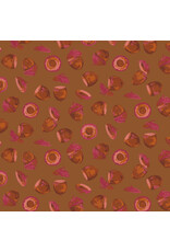 Martha Negley Golden Harvest, Acorn Harvest in Brown, Fabric Half-Yards