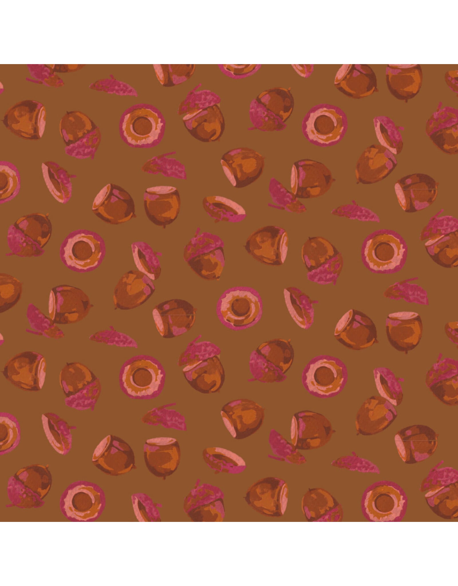 Martha Negley Golden Harvest, Acorn Harvest in Brown, Fabric Half-Yards