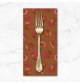 PD's Martha Negley Collection Golden Harvest, Acorn Harvest in Brown, Dinner Napkin