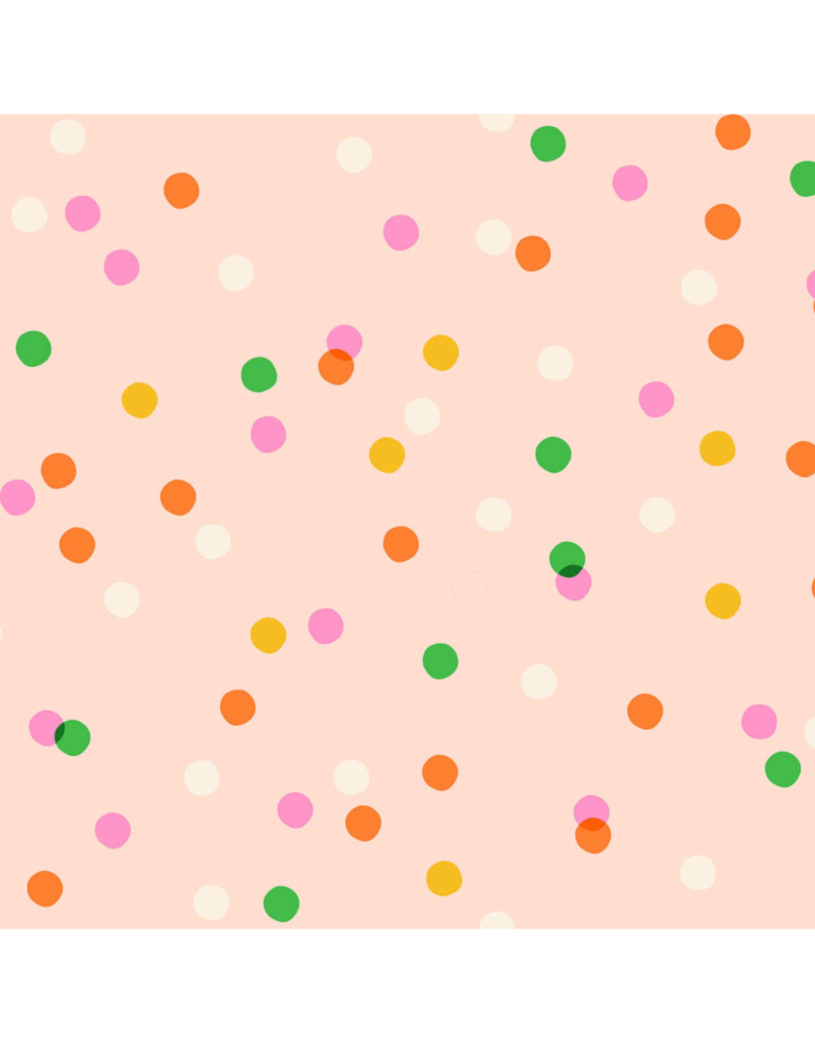 Melody Miller Sparkle Mart, Spritz in Peach Blossom, Fabric Half-Yards