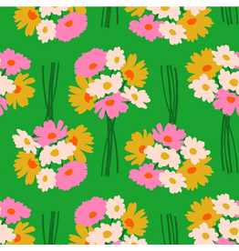 Melody Miller Sparkle Mart, Flower Dept in Verdant, Fabric Half-Yards